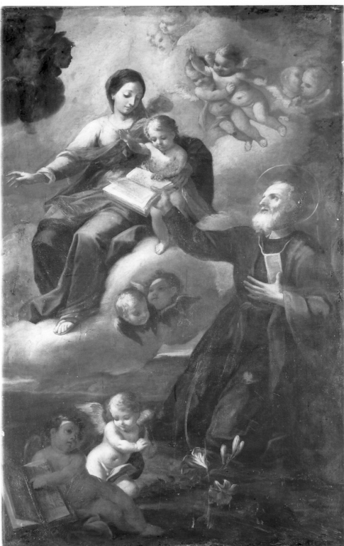 apparizione della Madonna con Bambino a San Pierre Fourier (dipinto) di Antonozzi Francesco (sec. XVIII)