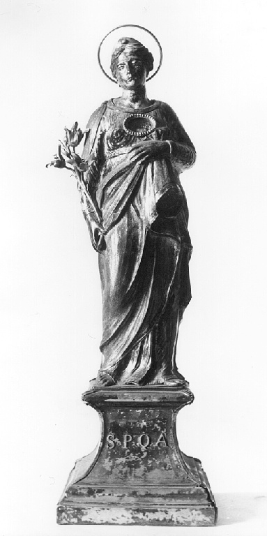 reliquiario - a statua - ambito siciliano (fine sec. XVIII)