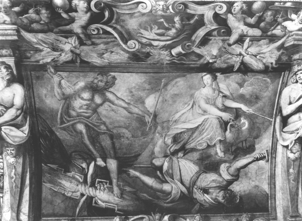 allegorie dei quattro elementi: fuoco (dipinto, ciclo) di Zucchi Jacopo (sec. XVI)