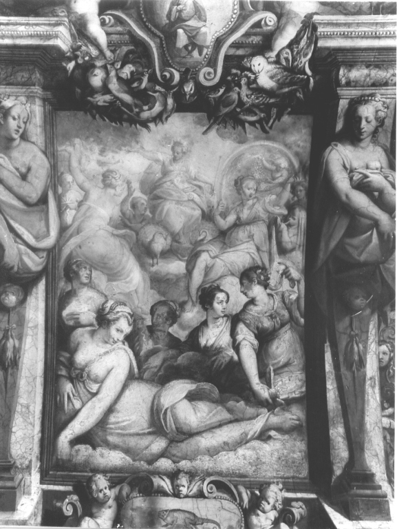 allegorie dei quattro elementi: aria (dipinto, ciclo) di Zucchi Jacopo (sec. XVI)