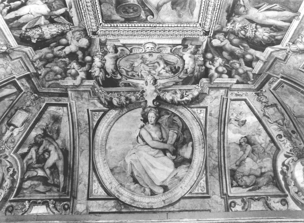 Ercole e il leone di Nemea (dipinto, ciclo) di Zucchi Jacopo (sec. XVI)
