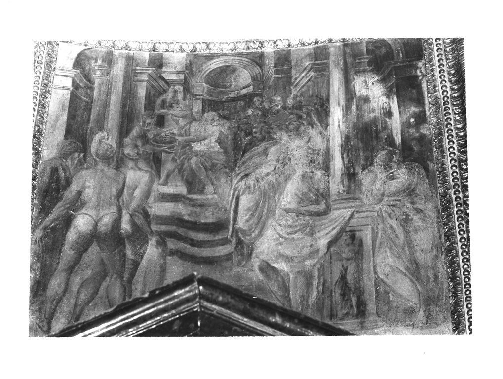 Cristo davanti a Pilato (dipinto, elemento d'insieme) di Roviale Spagnolo (attribuito) (sec. XVI)