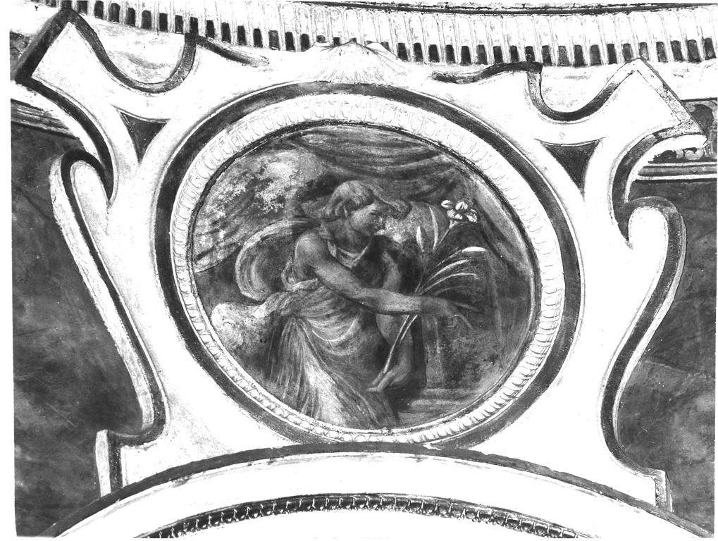 angelo annunciante (dipinto, elemento d'insieme) di Nebbia Cesare (attribuito) (sec. XVI)