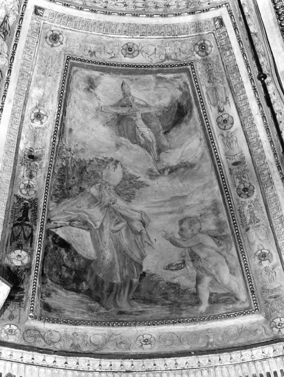 visione di Sant'Agostino (dipinto, elemento d'insieme) di Nebbia Cesare (attribuito) (sec. XVI)