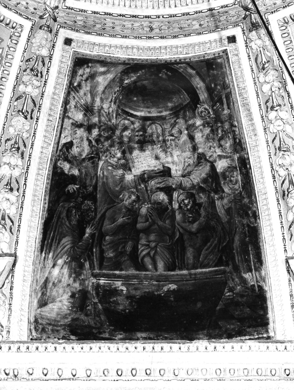 Sant'Agostino battezza i neofiti (dipinto, elemento d'insieme) di Nebbia Cesare (attribuito) (sec. XVI)