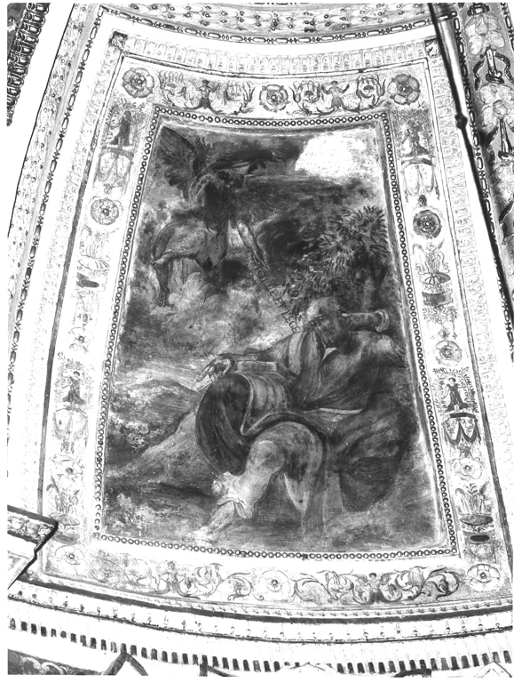 Sant'Agostino e l'angelo (dipinto, elemento d'insieme) di Nebbia Cesare (attribuito) (sec. XVI)