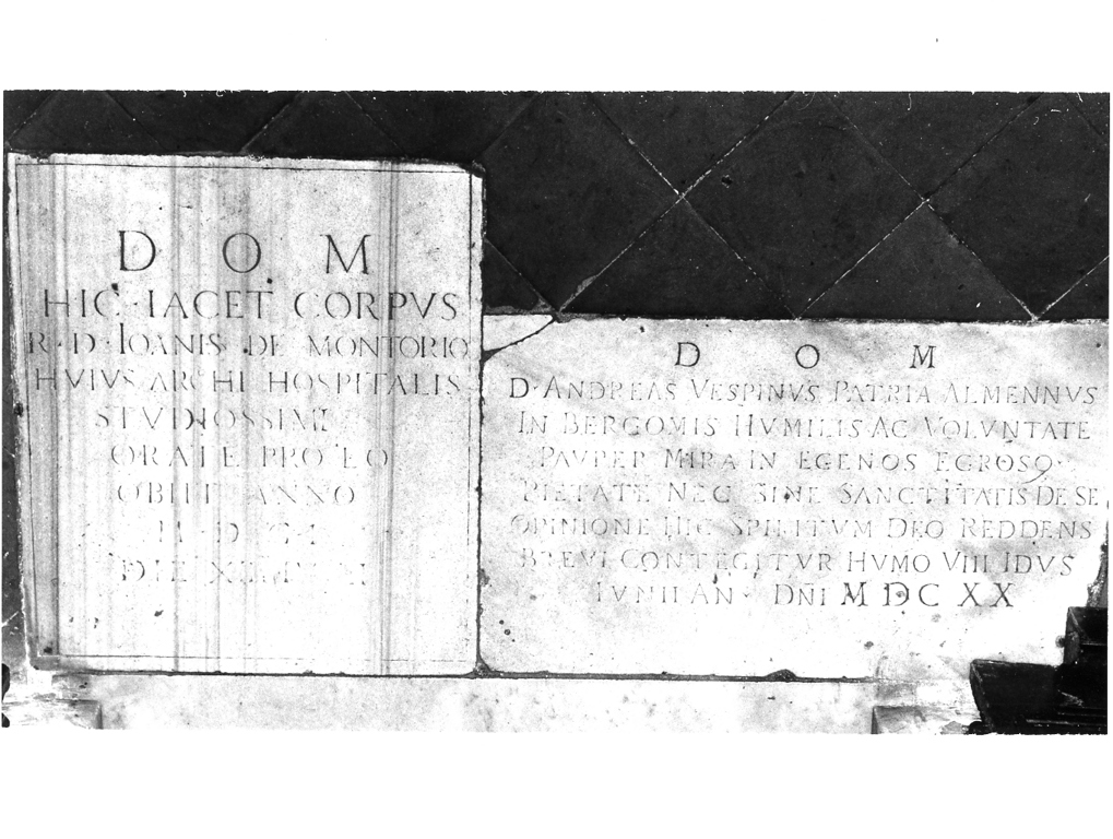 lapide tombale, opera isolata - ambito romano (sec. XVII)