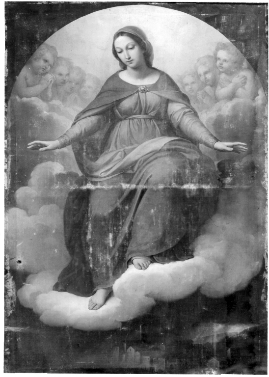 la Madonna protettrice di Sacrofano (dipinto) - ambito laziale (sec. XVIII)