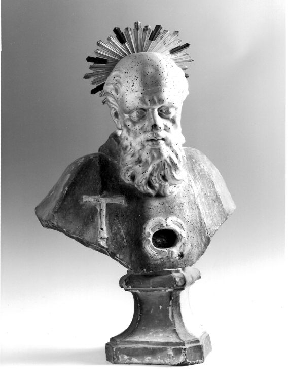 reliquiario - a busto - ambito laziale (secc. XVIII/ XIX)