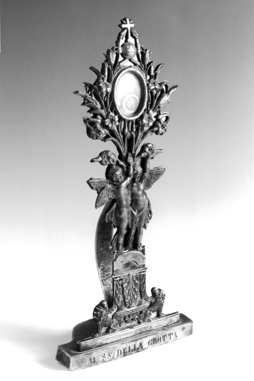 angioletti (reliquiario - a gruppo scultoreo) - ambito laziale (sec. XIX)