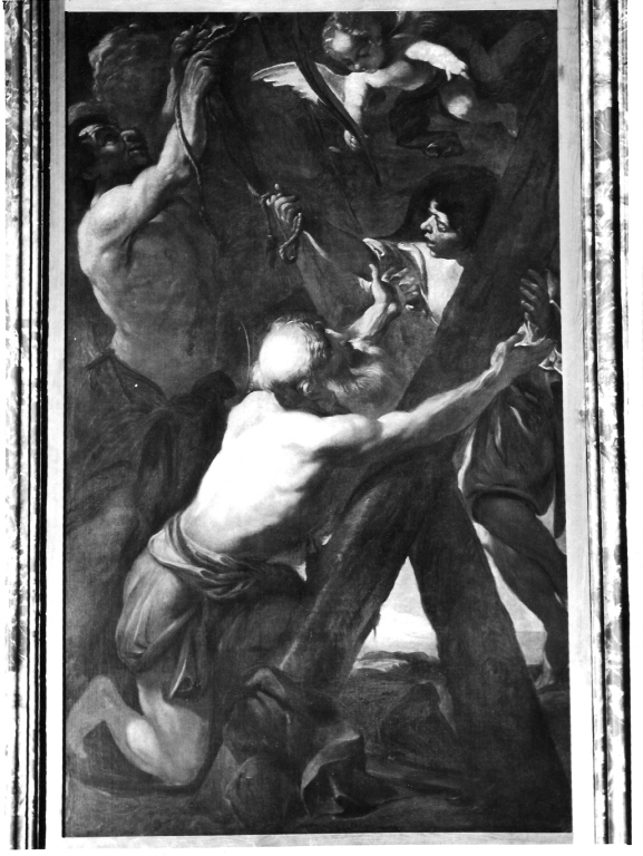 crocifissione di Sant'Andrea (dipinto) di Brandi Giacinto (sec. XVII)