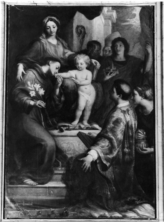 Madonna con Bambino e Santi (dipinto) di De Petri Pietro Antonio (secc. XVII/ XVIII, sec. XVII)