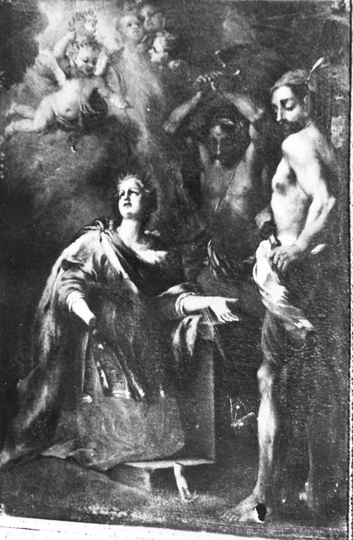 martirio di S. Anastasia (?) (dipinto) - ambito romano (sec. XVIII)