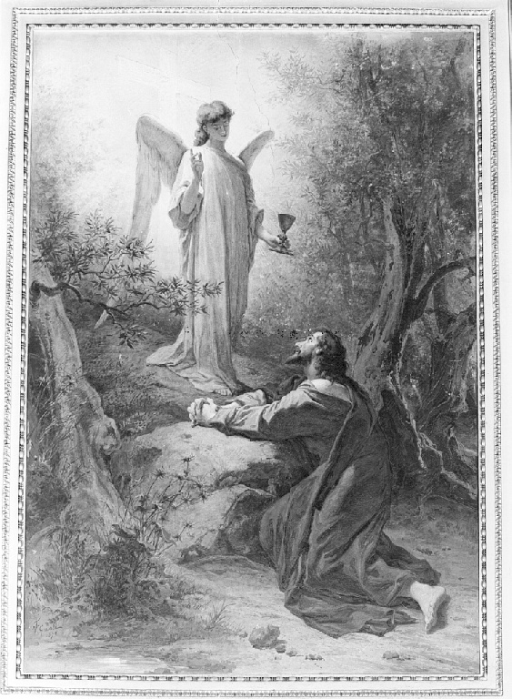 orazione di Cristo nell'orto di Getsemani (dipinto) di Grandi Francesco (sec. XIX)
