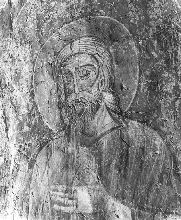 Cristo tra gli apostoli (dipinto, complesso decorativo) - ambito romano (sec. XIII)