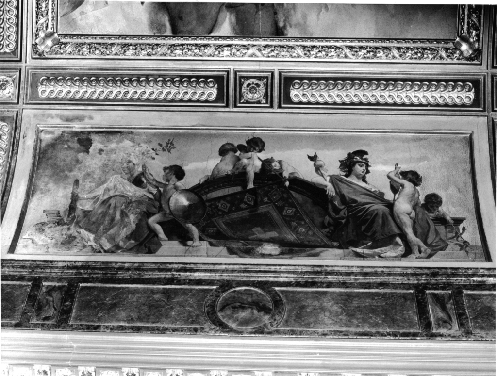 Prudenza e Fortezza (dipinto, complesso decorativo) di Maccari Cesare (sec. XIX)