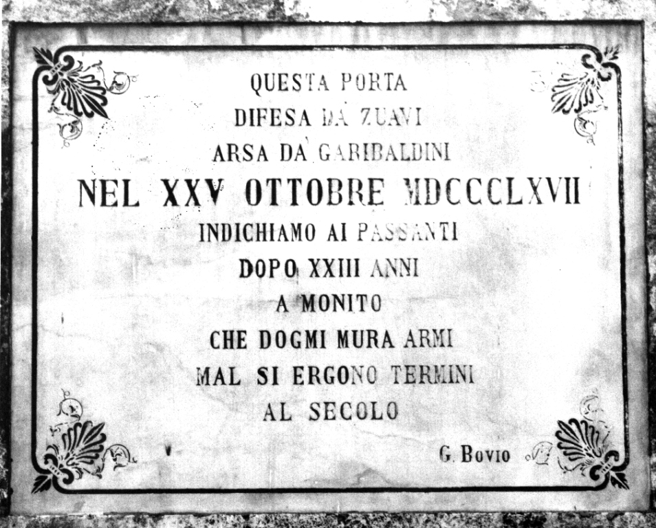 lapide commemorativa - ambito italiano (sec. XIX)
