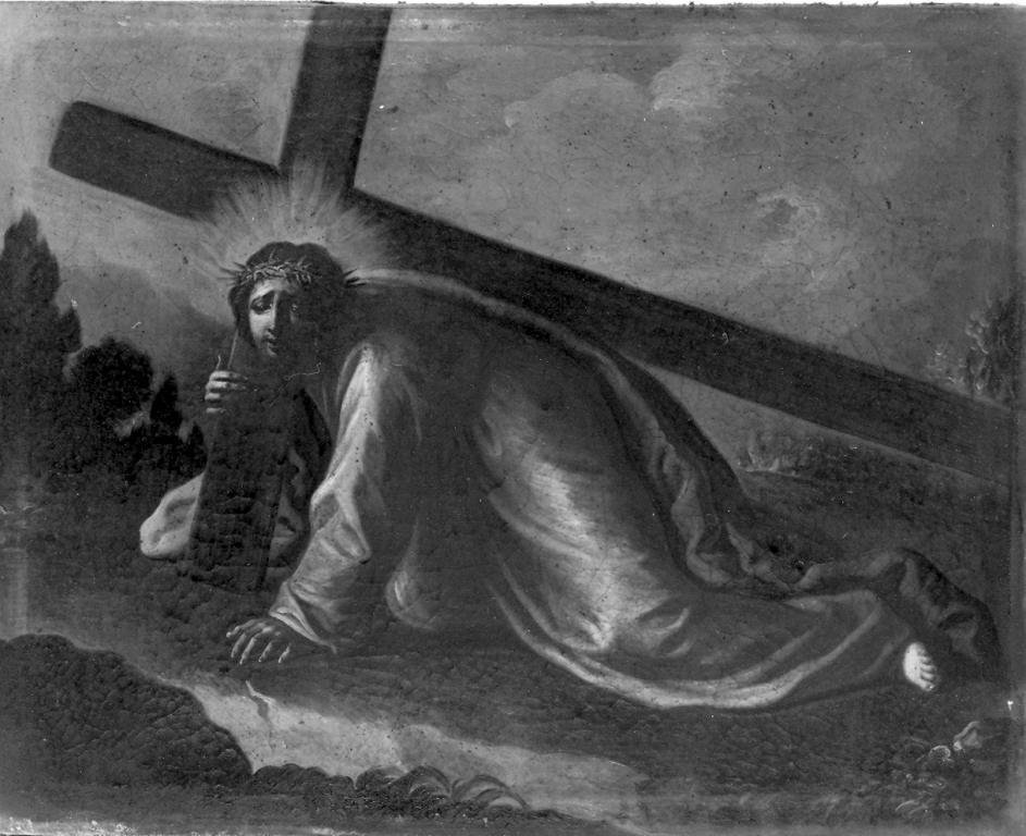 Cristo cade sotto la croce (dipinto) - ambito napoletano (fine/inizio secc. XVII/ XVIII)