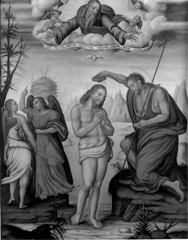 battesimo di Cristo (dipinto) - ambito umbro (prima metà sec. XVI)