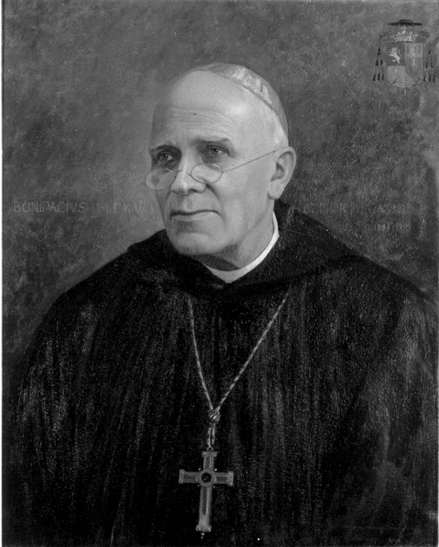 ritratto dell'abate Bonifacio Krug (dipinto) di Scaccia Scarafoni Arduino (inizio sec. XX)