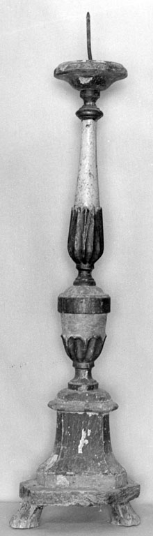 candeliere d'altare, serie - ambito romano (seconda metà sec. XVIII)