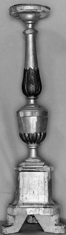 candeliere d'altare, serie - ambito romano (seconda metà sec. XIX)