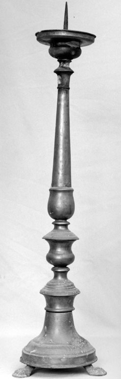 candeliere d'altare, serie - ambito romano (fine sec. XIX)