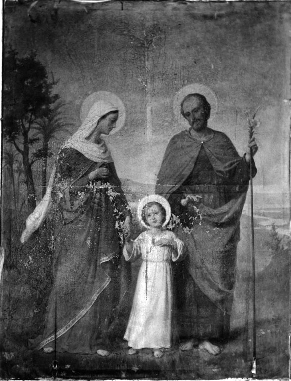 Sacra famiglia (dipinto) di Cingolani (attribuito) (fine sec. XIX)