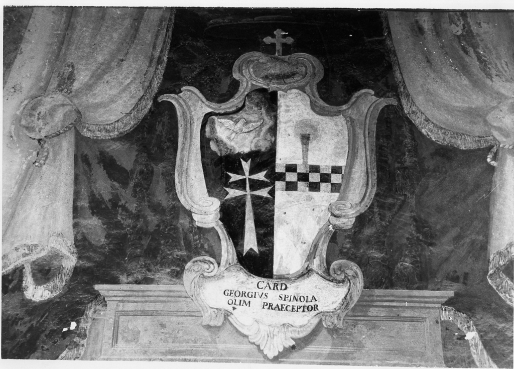 stemma del Commendatore di S. Spirito Giorgio Spinola (dipinto, complesso decorativo) - ambito romano (prima metà sec. XIX)
