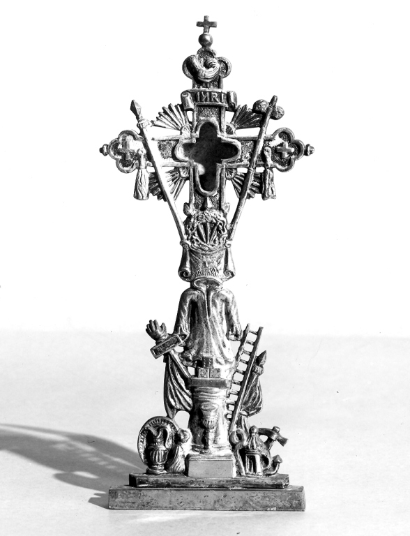 reliquiario - a croce - ambito romano (sec. XIX)