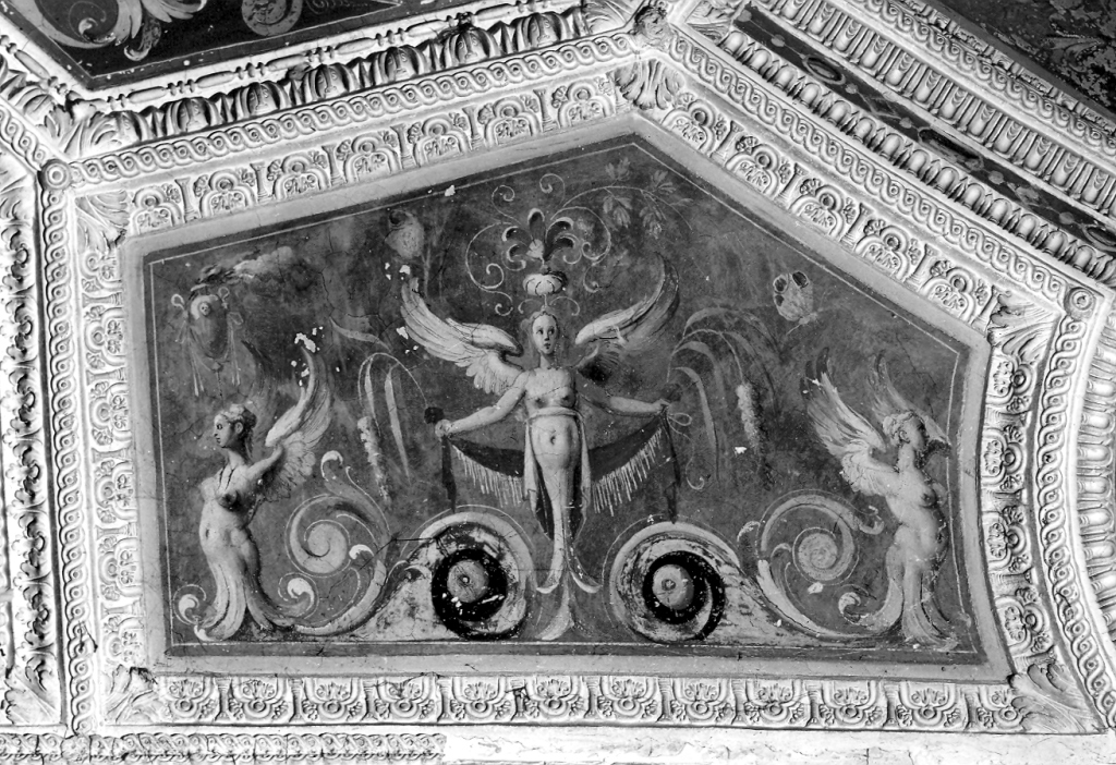 motivi decorativi a grottesche (dipinto) di Zuccari Taddeo (cerchia) (terzo quarto sec. XVI)