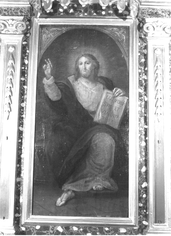 Cristo benedicente (dipinto, elemento d'insieme) di Moro Ermenegildo (attribuito) (sec. XVIII)