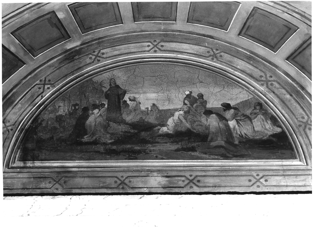 Mosè fa scaturire l'acqua dalla roccia (dipinto) di Leonardi Francesco (attribuito) (sec. XIX)