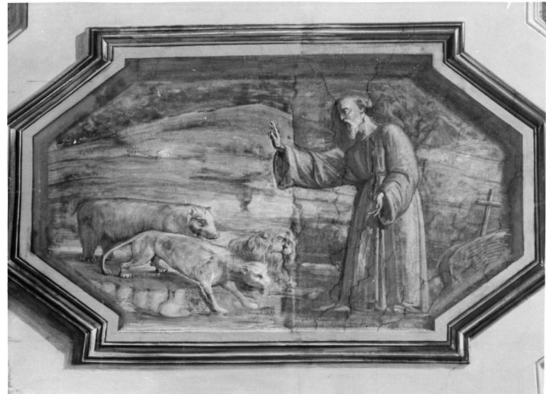 San Biagio ammansisce le belve (dipinto, ciclo) di Casnedi Raffaele (attribuito) (sec. XIX)