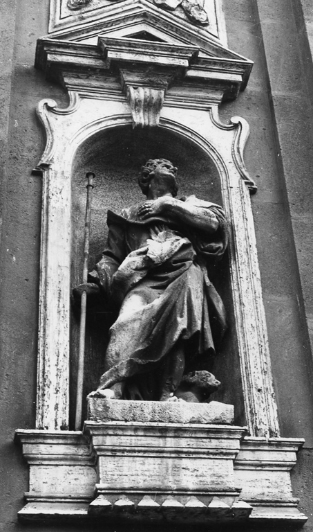 San Rocco (scultura) di Mauri G. P (primo quarto sec. XVIII)