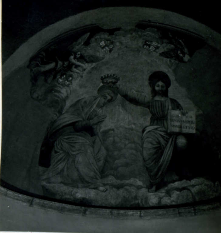 incoronazione di Maria Vergine (dipinto) di Caiazza Francesco (fine sec. XV)