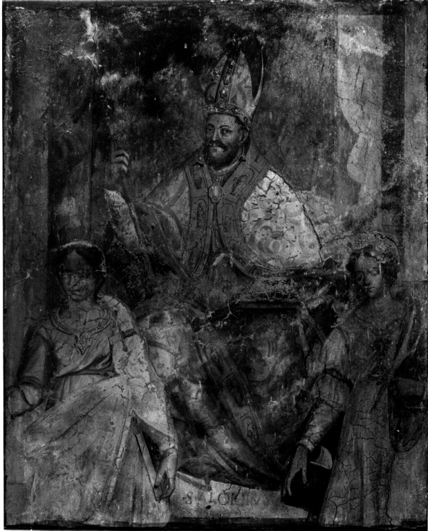 Sant'Eligio, Sant'Anatolia e Santa Caterina d'Alessandria (dipinto) - ambito laziale (sec. XVII)
