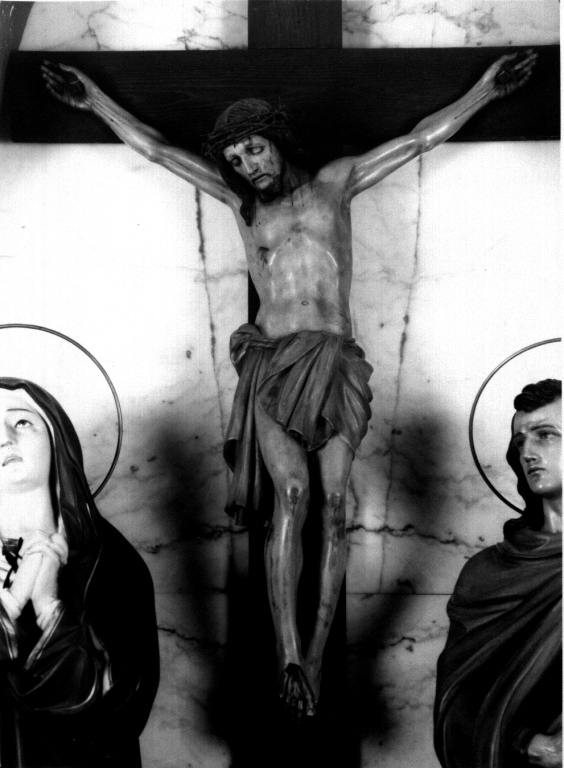 Cristo inchiodato alla croce (scultura) - ambito laziale (sec. XIX)