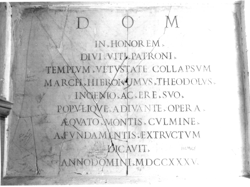 lapide commemorativa - ambito laziale (sec. XVIII)