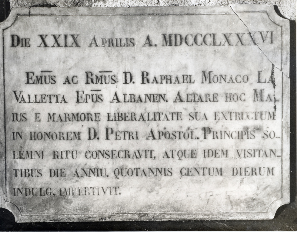 lapide commemorativa - bottega Italia centrale (ultimo quarto sec. XIX)