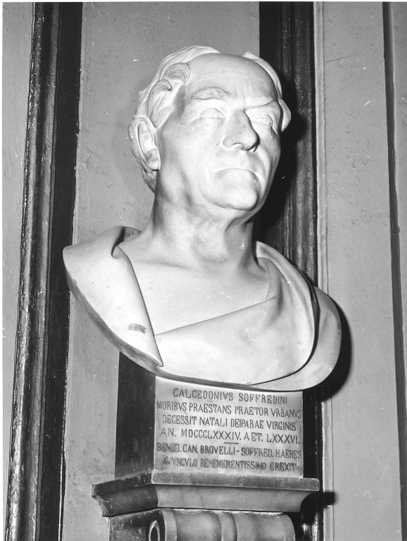 busto ritratto di Calcedonio Soffredini (scultura) - ambito laziale (sec. XIX)
