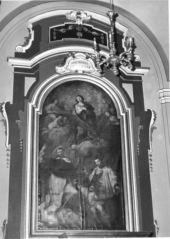 Madonna Immacolata con San Vincenzo Ferrer e San Luigi Gonzaga (dipinto) - ambito Italia centro-meridionale (metà sec. XVIII)