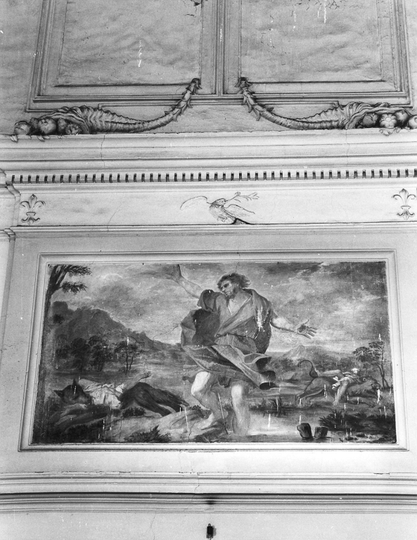 figli di Sant'Eustachio rapiti da un leone e un lupo (dipinto) di Mola Pier Francesco (sec. XVII)