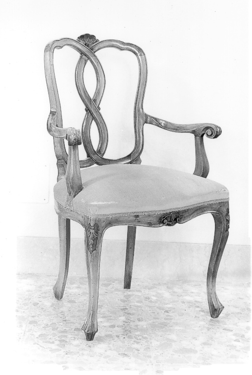 sedia - a braccioli, serie - ambito italiano (fine/inizio secc. XIX/ XX)