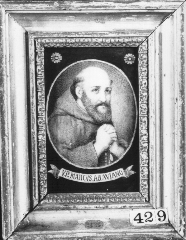 ritratto del ven. P. Marco Cristofori da Aviano (miniatura) - ambito italiano (fine/inizio secc. XVII/ XVIII)