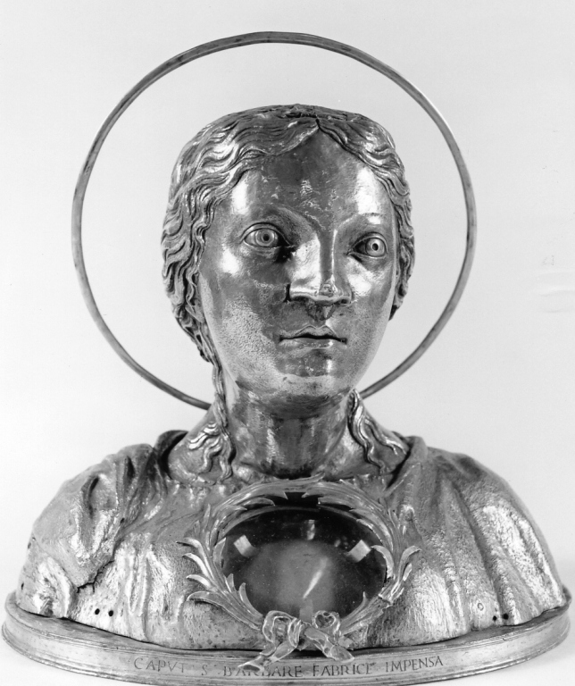 reliquiario - a busto - ambito toscano (sec. XVI)