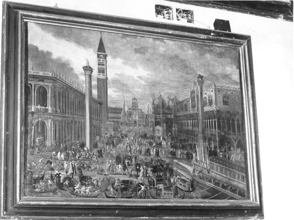 Veduta di festa in piazza San Marco a Venezia (dipinto) - ambito romano (seconda metà sec. XVII)