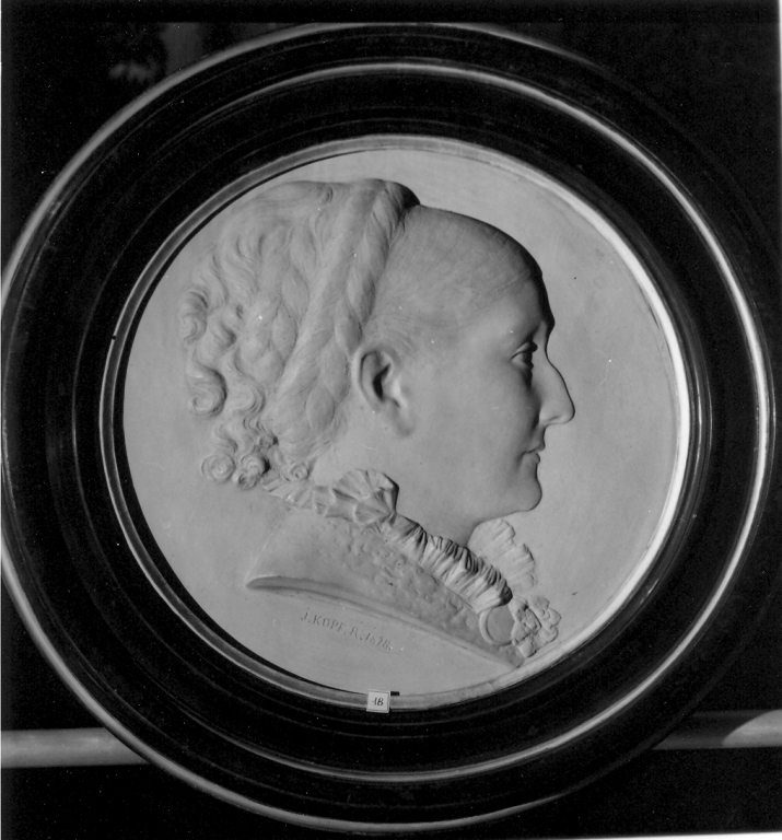 ritratto di Maria di Baden (rilievo) di Kopf J. R (ultimo quarto sec. XIX)