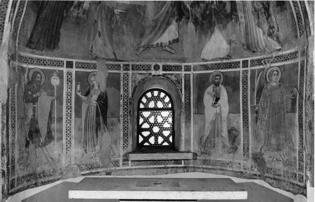 San Giovanni Battista; Santa Maria Maddalena; San Luca; San Michele Arcangelo (dipinto) - ambito laziale (metà sec. XV)