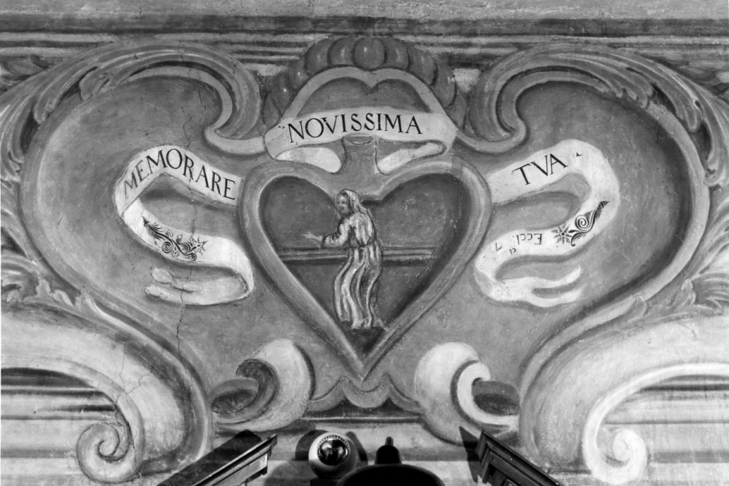 cuore con cartiglio (dipinto) di Mezzetti Francesco (attribuito) (fine sec. XVII)